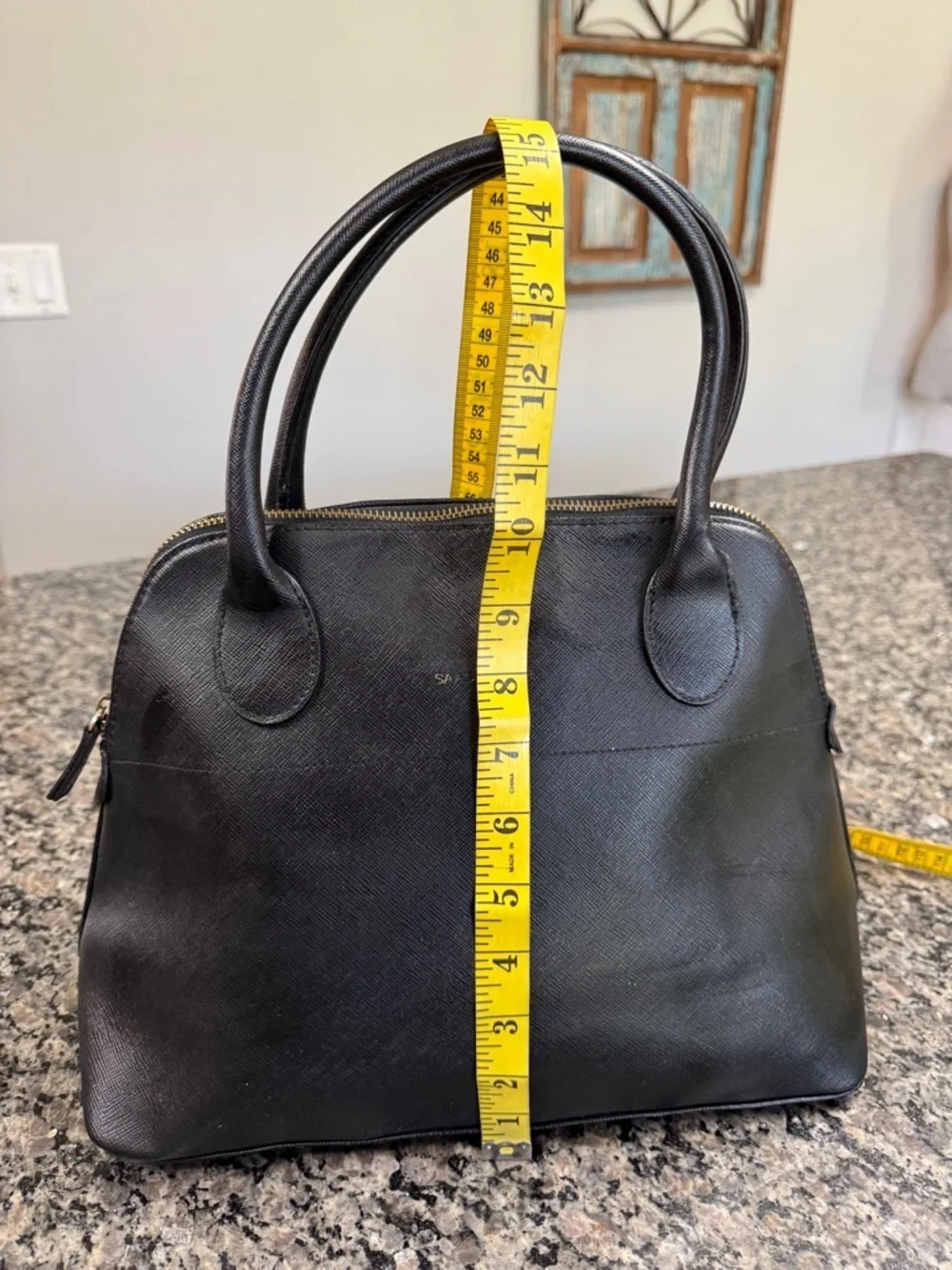 Isaac Mizrahi Black Dome Satchel Handbag